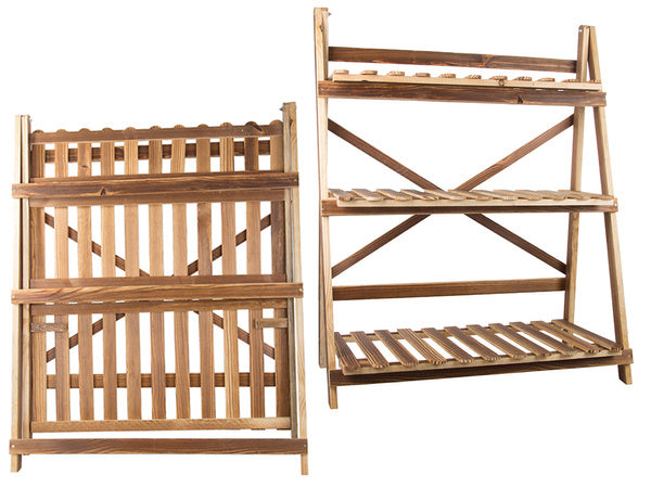 Gėlių vazonas aukštas medinis gėlių lovelis 3 pakopų knygų spinta