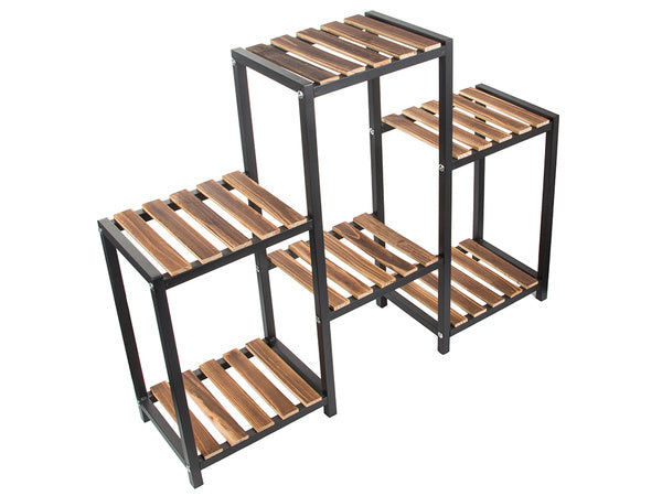 Gėlių vazonas aukštas medinis gėlių lovelis 3 pakopų knygų spinta