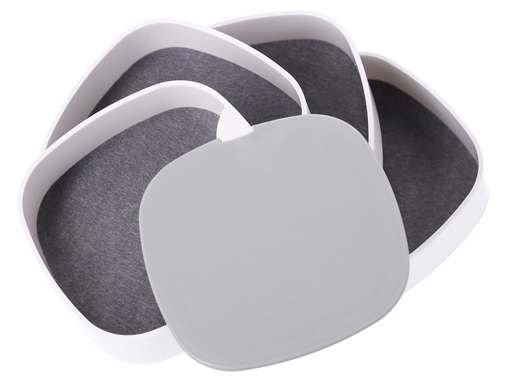 Skrynelė kosmetikos organizatorius papuošalų dėklas su veidrodžiu 4 pakopos