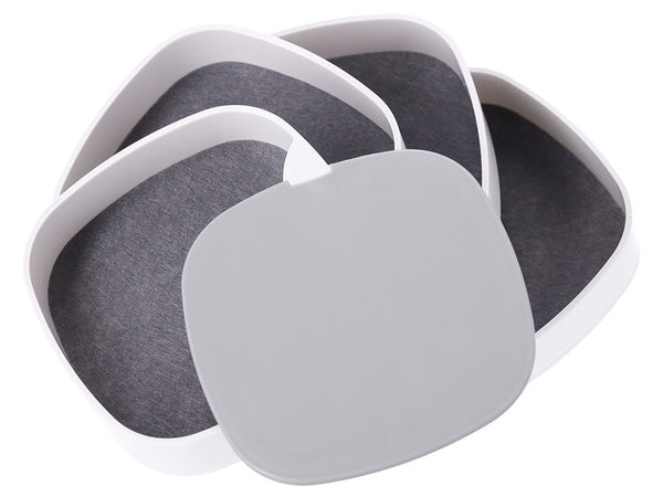 Skrynelė kosmetikos organizatorius papuošalų dėklas su veidrodžiu 4 pakopos