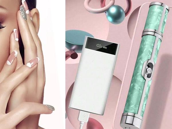 Nagų frezavimo mašina manikiūro pedikiūro frezų rinkinys usb įkraunama baterija, Žalia, Szín, Zöld