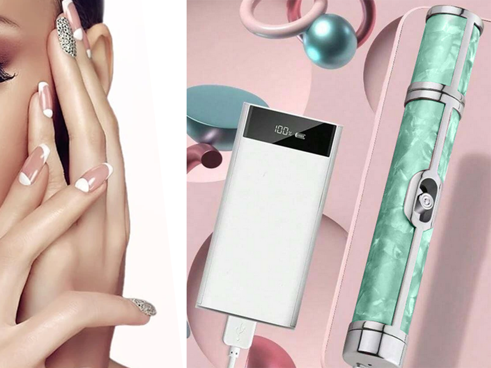 Nagų frezavimo mašina manikiūro pedikiūro frezų rinkinys usb įkraunama baterija, Žalia, Szín, Zöld