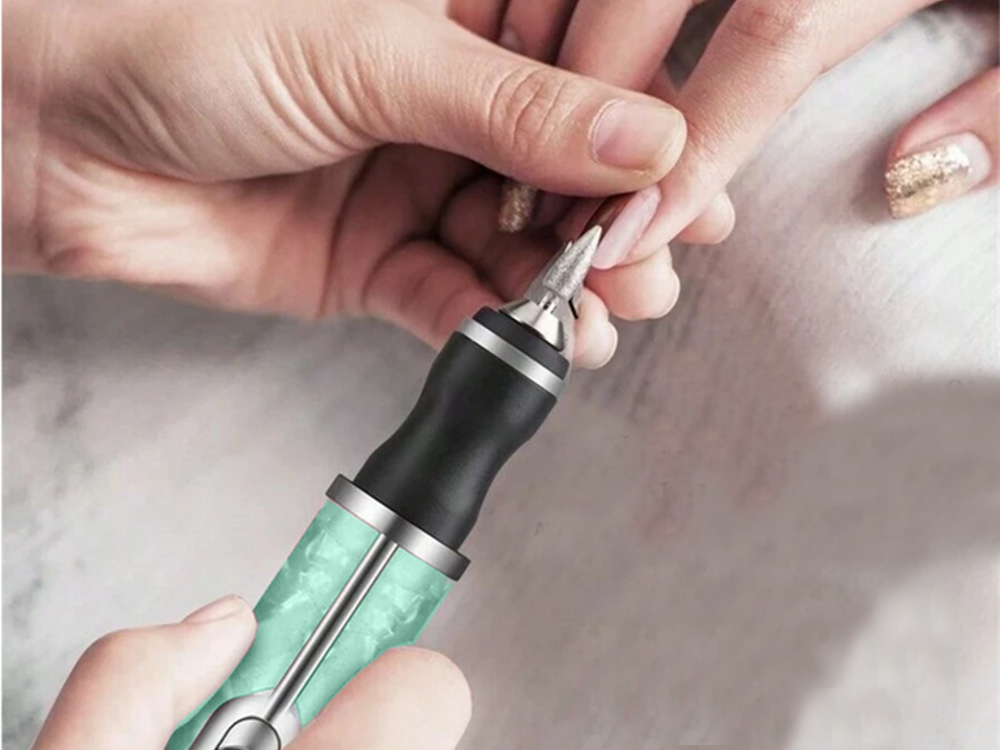 Nagų frezavimo mašina manikiūro pedikiūro frezų rinkinys usb įkraunama baterija, Žalia, Szín, Zöld