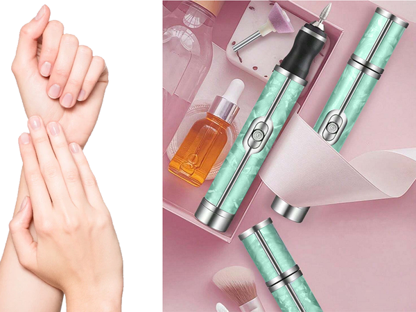 Nagų frezavimo mašina manikiūro pedikiūro frezų rinkinys usb įkraunama baterija, Žalia, Szín, Zöld