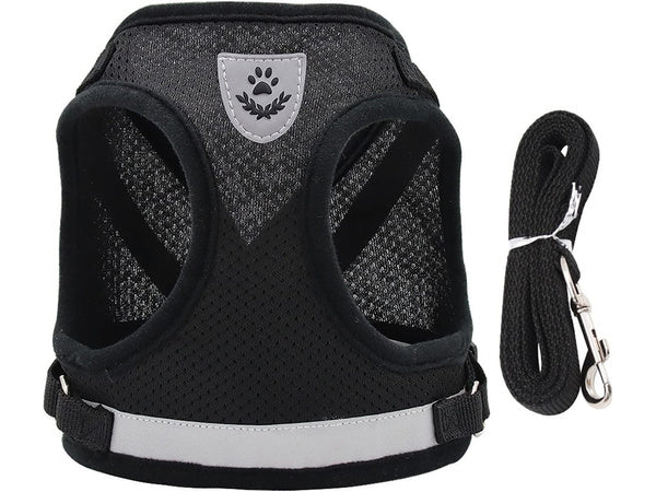 Pakaba be spaudimo šuniui, katei, triušiui, minkštas, stiprus atšvaitas m, Juoda, Szín, Fekete