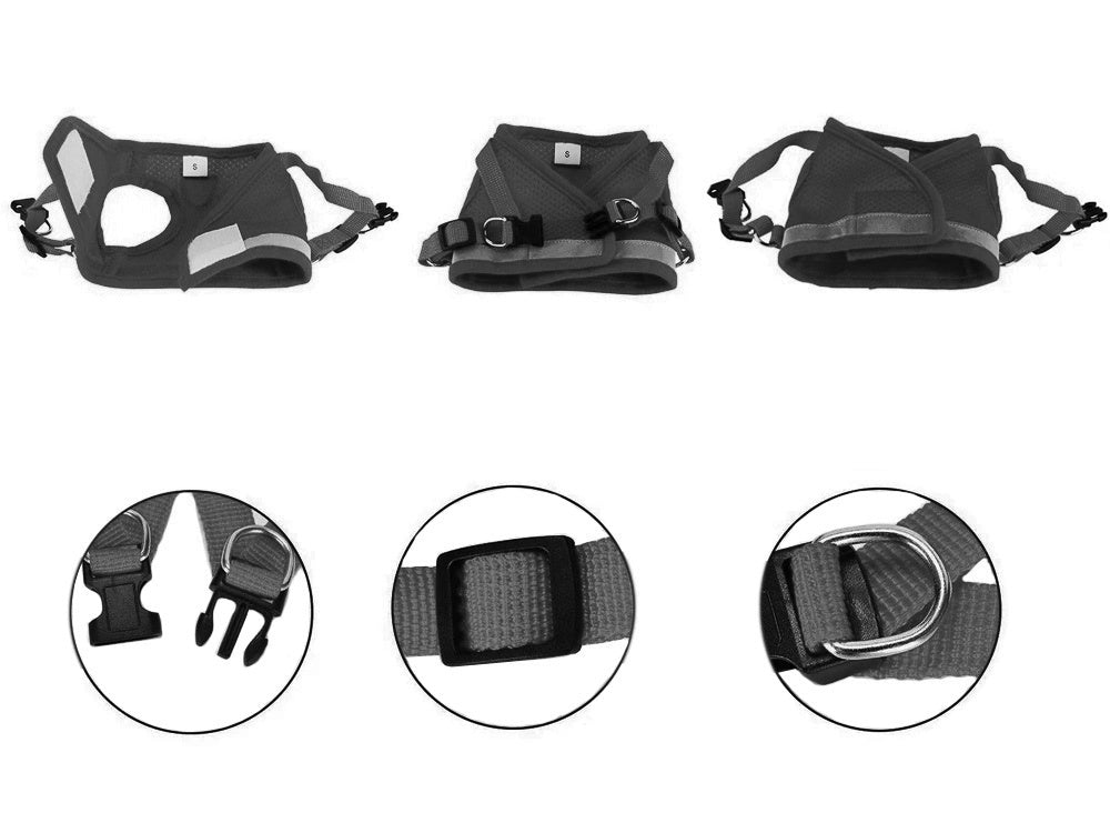 Pakaba be spaudimo šuniui, katei, triušiui, minkštas, stiprus atšvaitas m, Juoda, Szín, Fekete