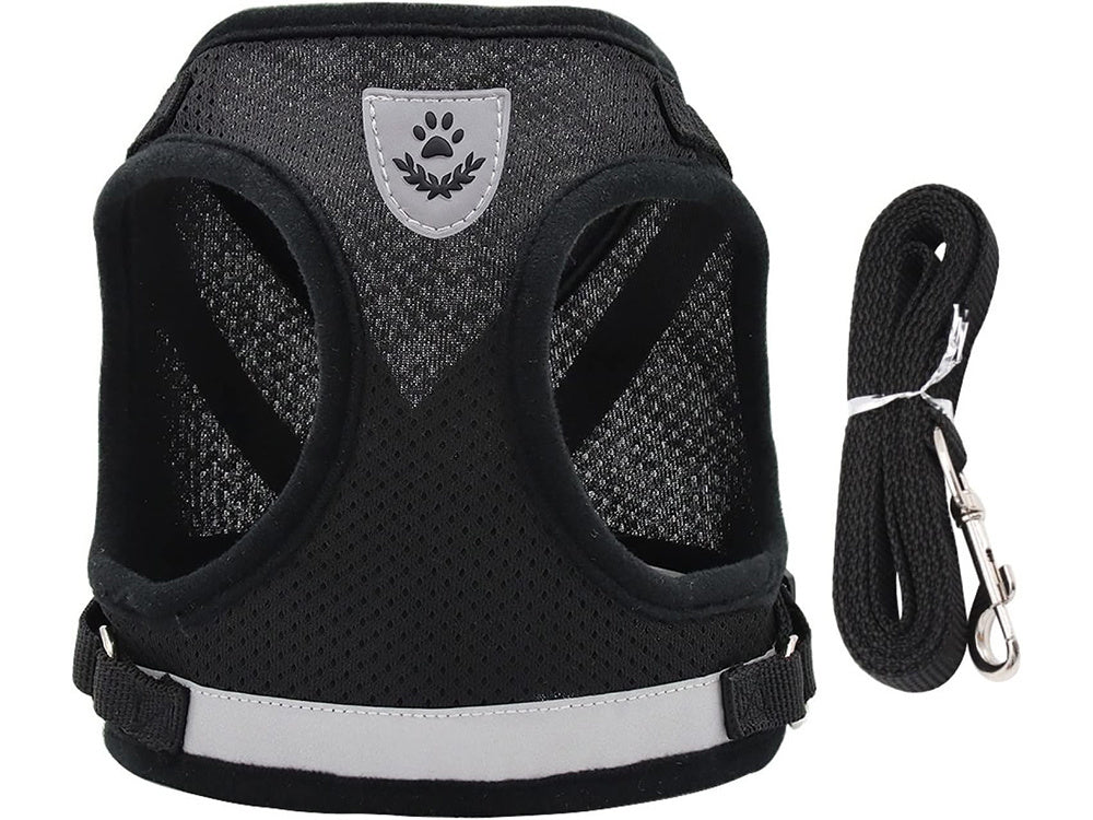 Minkštas minkštas stiprus atšvaitas xs bespaudžiantys vaikščiojimo diržai šunims katėms triušiams minkštas stiprus atšvaitas xs, Juoda, Szín, Fekete