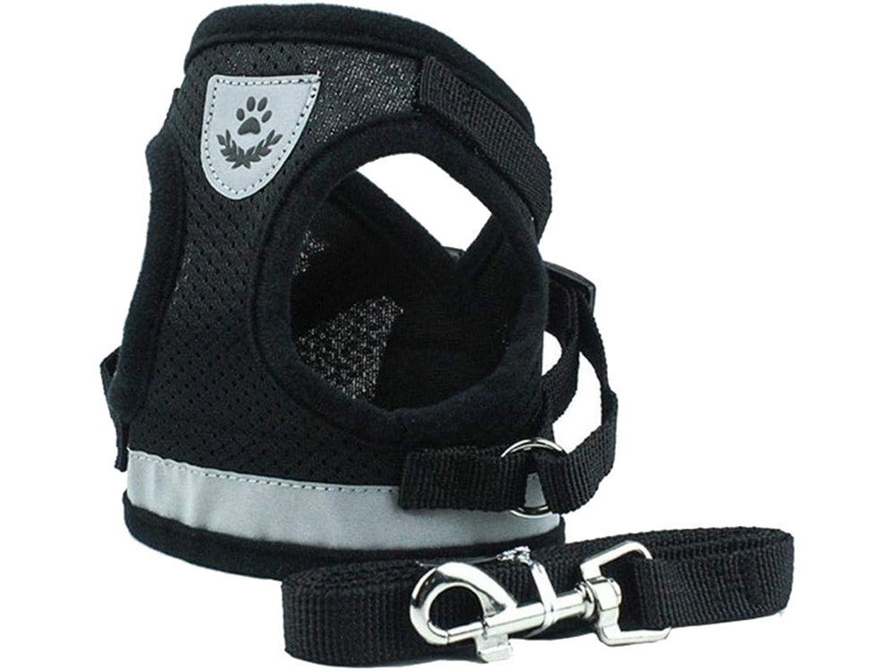 Minkštas minkštas stiprus atšvaitas xs bespaudžiantys vaikščiojimo diržai šunims katėms triušiams minkštas stiprus atšvaitas xs, Juoda, Szín, Fekete