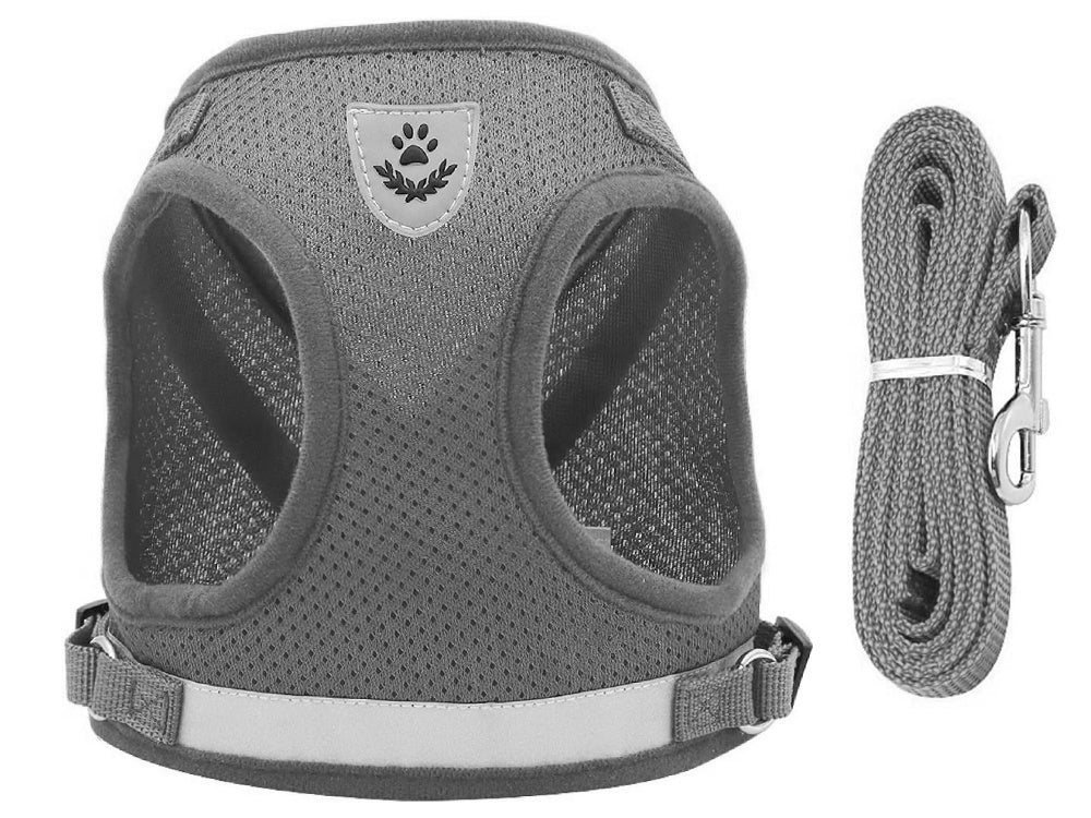 Pakabukas be spaudimo šuniui, katei, triušiui, minkštas, stiprus atšvaitas m, Pilka, Szín, Szürke