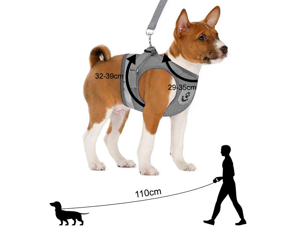 Pakabukas be spaudimo šuniui, katei, triušiui, minkštas, stiprus atšvaitas m, Pilka, Szín, Szürke
