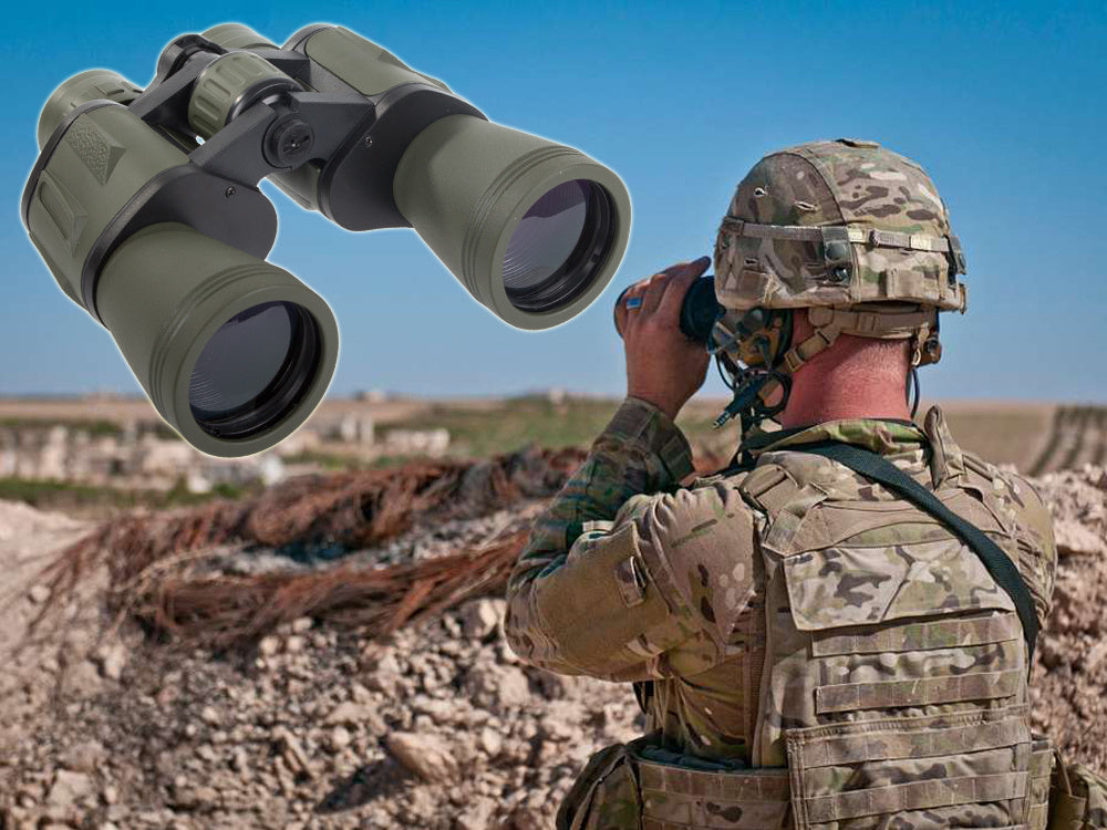 Kariniai medžiokliniai žiūronai priartinimo optika 20x50 išgyvenimo didelis turistinis