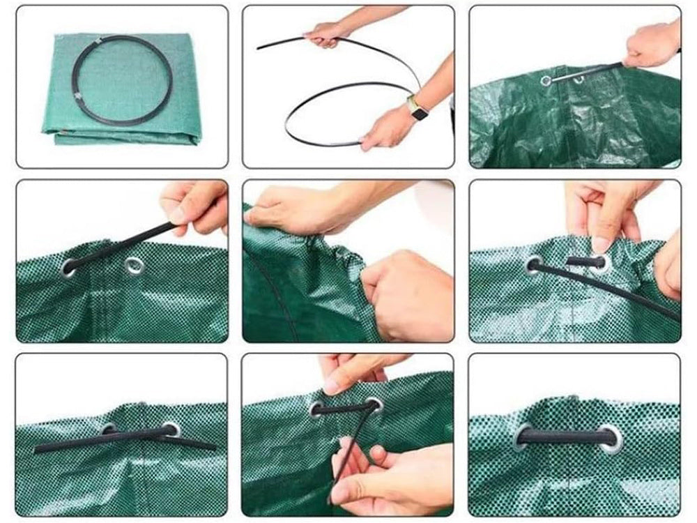 Sodo maišas maišas sodo lapų gaudyklė žolės konteineris 120l stiprus didelis