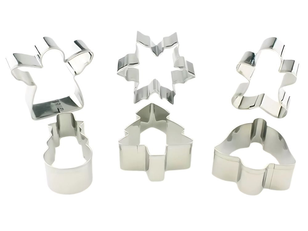 Kepimo skardos 6 dalių kalėdinių meduolių rinkinys plienas