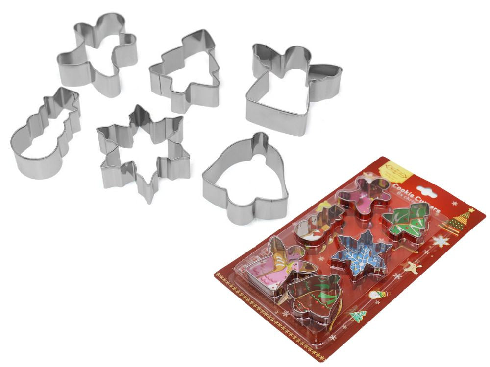 Kepimo skardos 6 dalių kalėdinių meduolių rinkinys plienas