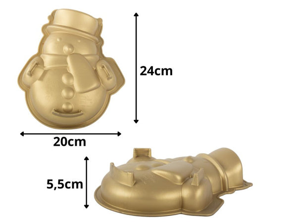 Sniego senio pyrago skarda didelė silikoninė kalėdinio pyrago skarda