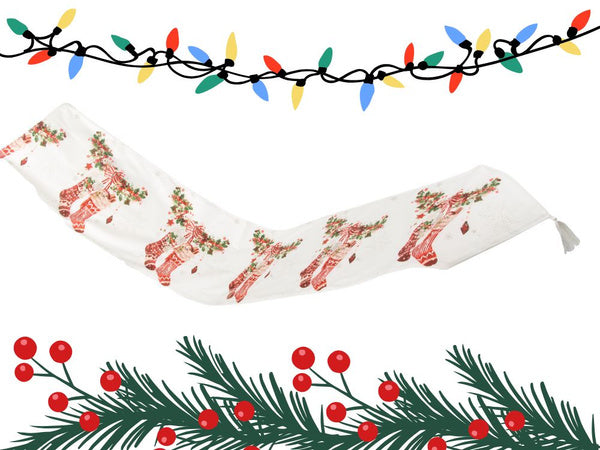 Kalėdų stalo bėgikas kalėdų išvakarėms 205x35cm