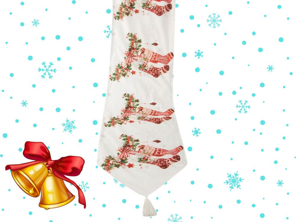 Kalėdų stalo bėgikas kalėdų išvakarėms 205x35cm