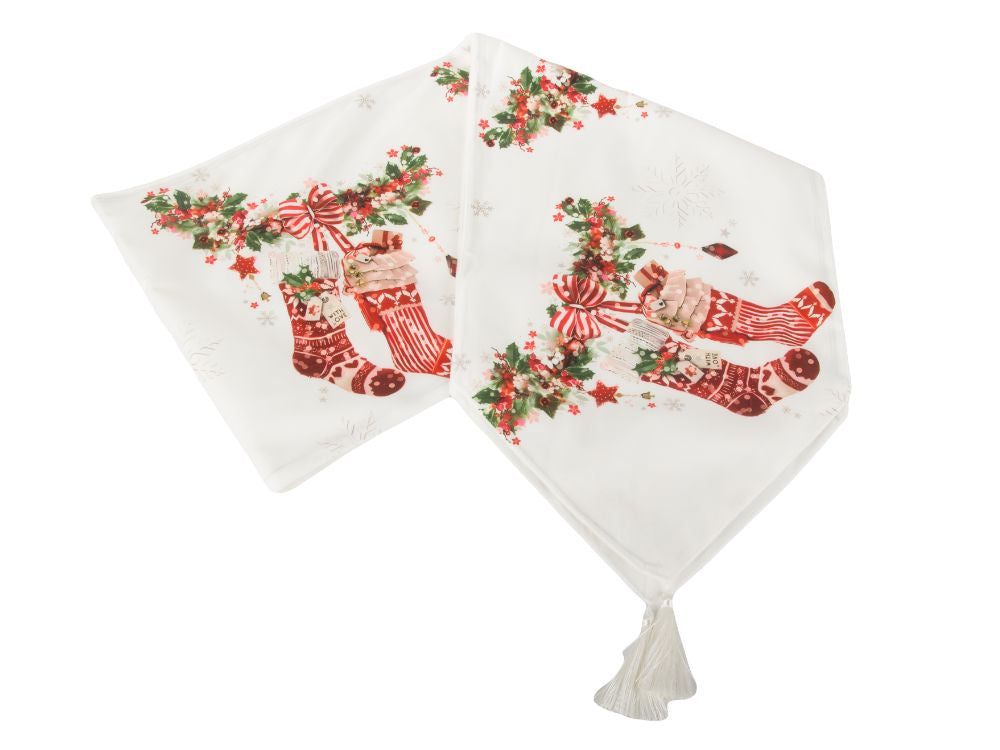 Kalėdų stalo bėgikas kalėdų išvakarėms 205x35cm