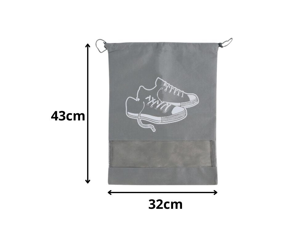 Batų krepšys drabužių laikymo krepšys kelionėms su virvele pilka