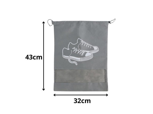 Batų krepšys drabužių laikymo krepšys kelionėms su virvele pilka