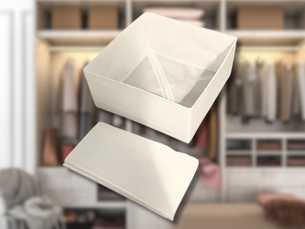 Tekstilinis organizatorius lininių drabužių batų stalčius baltas, Baltas, Szín, Fehér