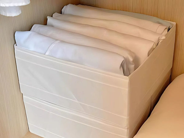 Tekstilinis organizatorius lininių drabužių batų stalčius baltas, Baltas, Szín, Fehér