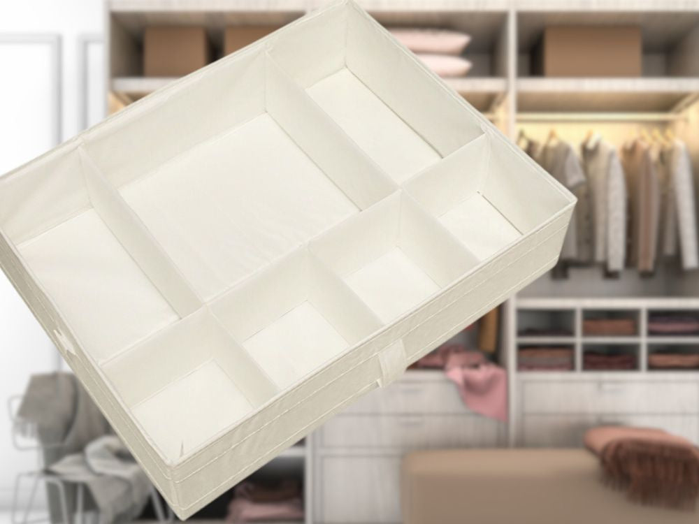 Apatinio trikotažo organizatoriaus kojinių stalčių spintos skirtukų įdėklas baltas, Baltas, Szín, Fehér