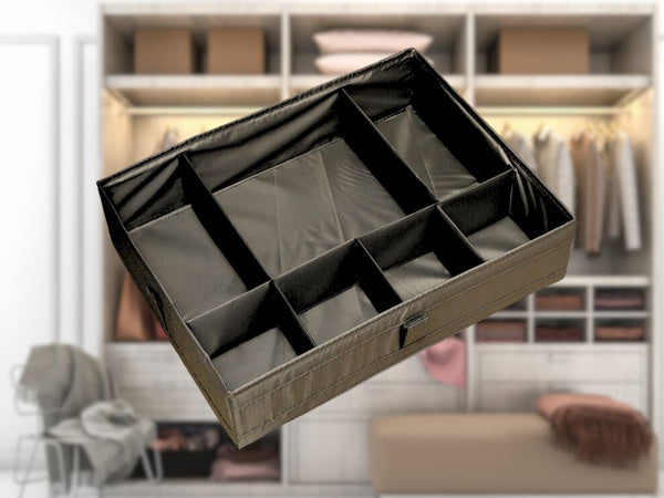 Apatinio trikotažo organizatorius kojinių stalčius stalčiaus skirtuko įdėklas pilkos spalvos, Pilka, Szín, Szürke