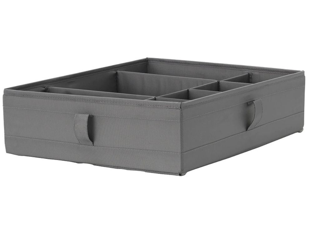 Apatinio trikotažo organizatorius kojinių stalčius stalčiaus skirtuko įdėklas pilkos spalvos, Pilka, Szín, Szürke