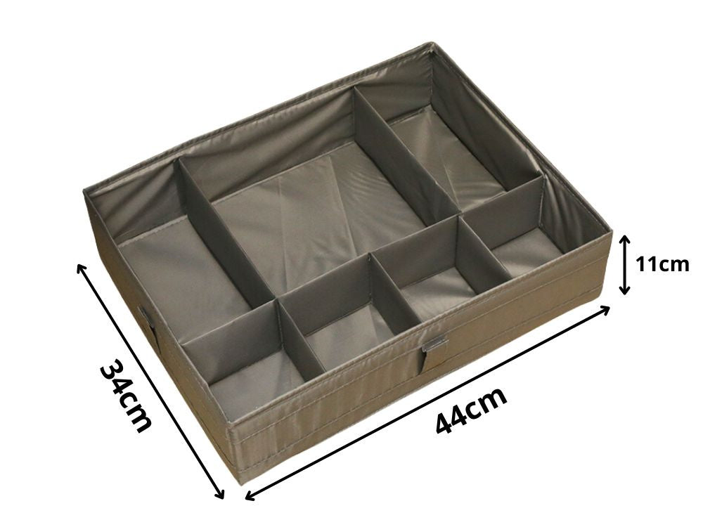 Apatinio trikotažo organizatorius kojinių stalčius stalčiaus skirtuko įdėklas pilkos spalvos, Pilka, Szín, Szürke