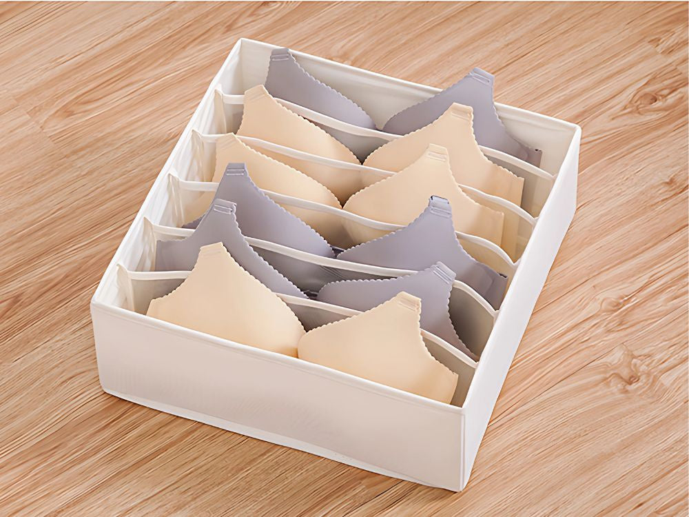 Liemenėlės organizatorius 6 skyriai spintos stalčiui baltas, Baltas, Szín, Fehér