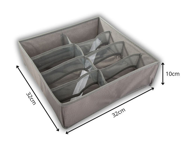 Skalbinių organizatorius spintos stalčiui 8 skyriai, Pilka, Szín, Szürke