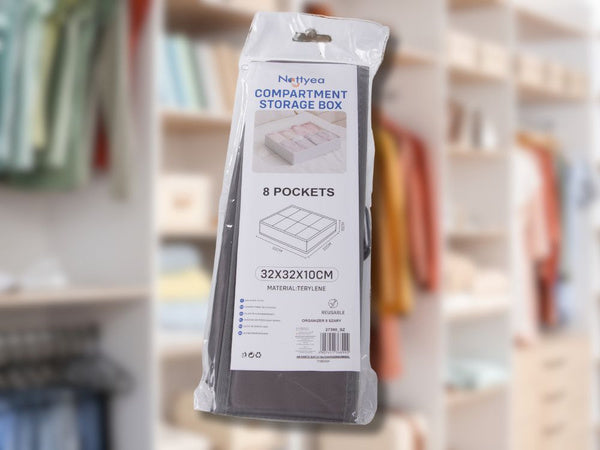 Skalbinių organizatorius spintos stalčiui 8 skyriai, Pilka, Szín, Szürke