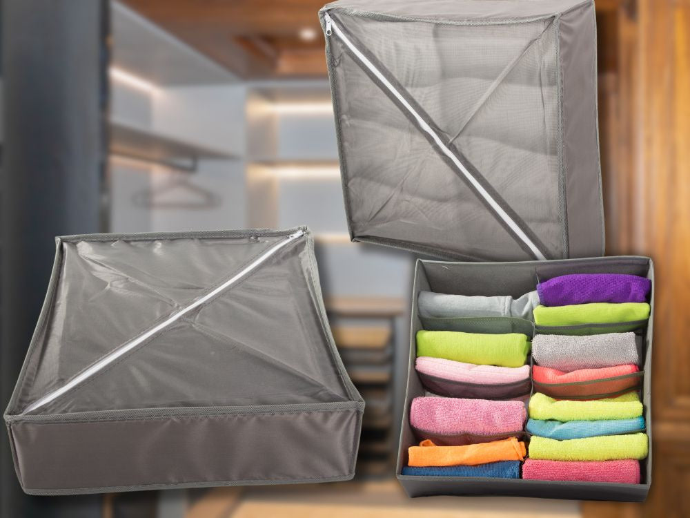 Skalbinių organizatorius spintos stalčiui 8 skyriai, Pilka, Szín, Szürke