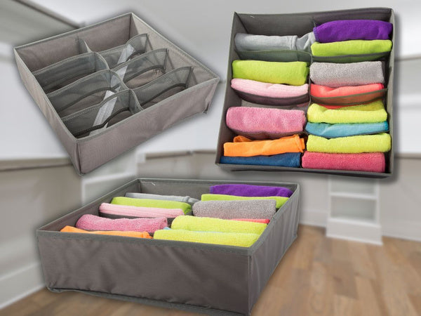 Skalbinių organizatorius spintos stalčiui 8 skyriai, Pilka, Szín, Szürke