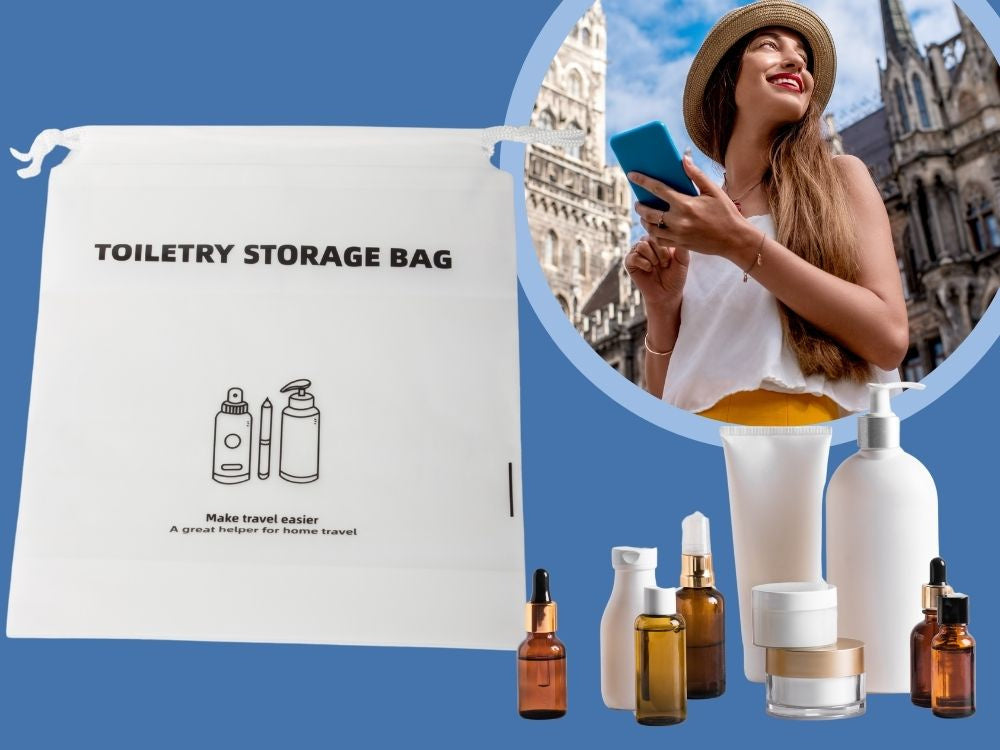 Makiažo krepšys tualeto reikmenims kelioninis krepšys lėktuvui