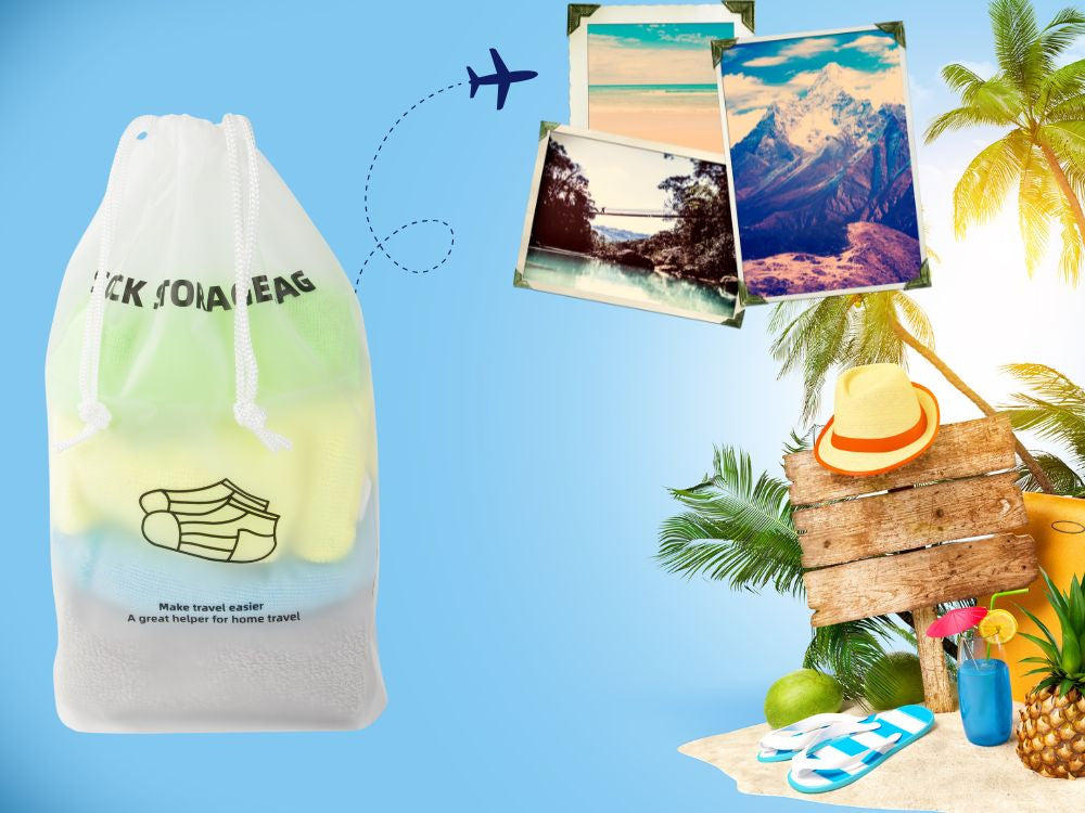 Kelioninis kojinių krepšys lėktuvo organizatorius, atsparus vandeniui, skirtas kelionėms