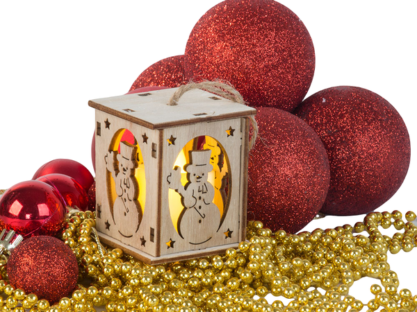 Medinis kabantis kalėdų eglutės žibintas apšvietimas kalėdinė dekoracija sniego senis