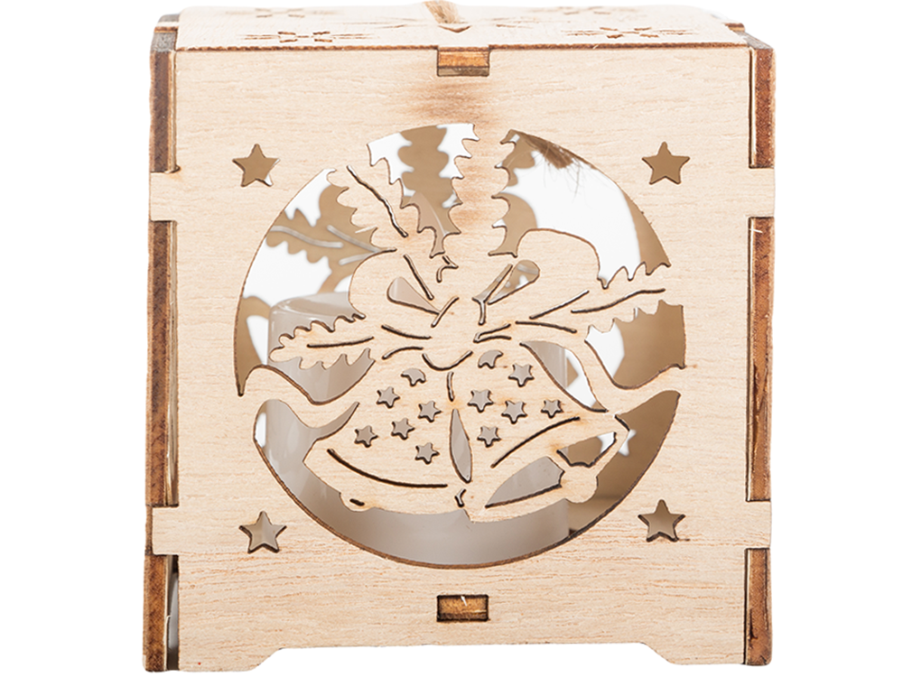 Medinis kabantis žibintas kalėdų eglutės apšvietimas kalėdinis ornamentas varpeliai