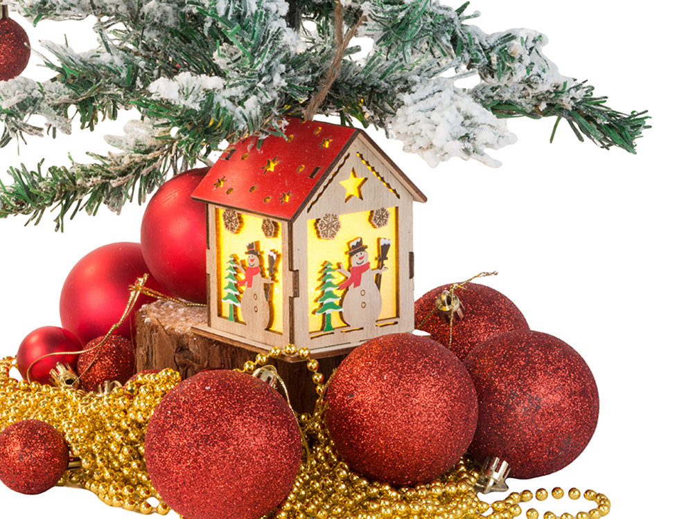 Medinis kabantis žibintas kalėdų eglutės apšvietimas kalėdinė dekoracija sniego senis