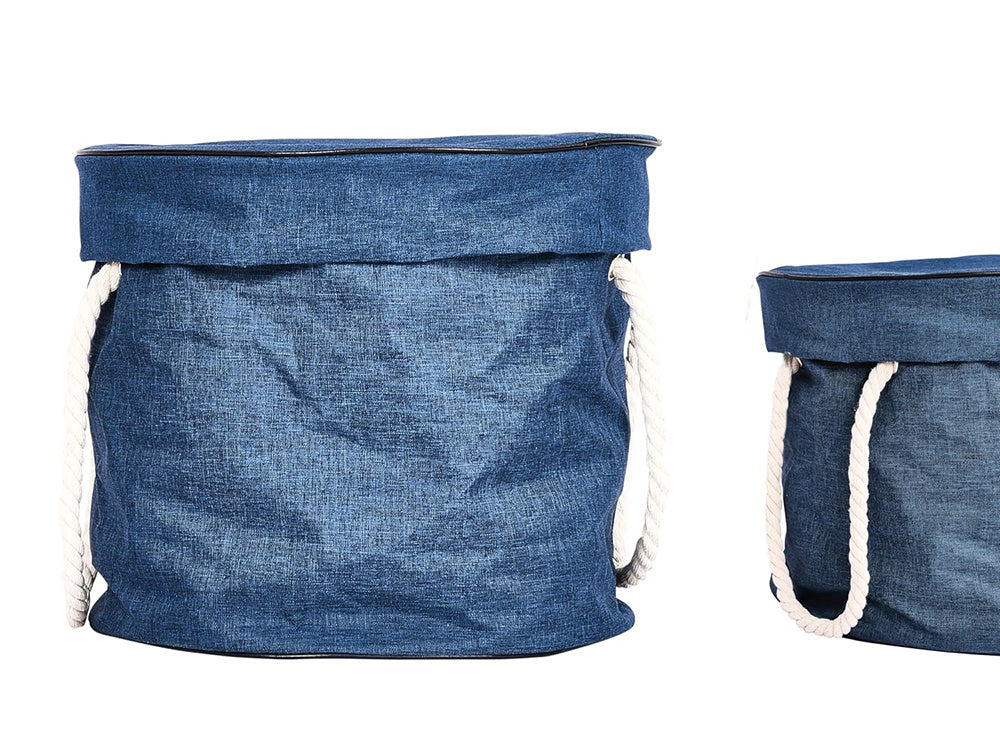 Žaislų dėžė blokeliai su kilimėliu, organizuojantis krepšys žaislų dėžė su dangčiu ir rankenomis, Mėlyna, Szín, Kék