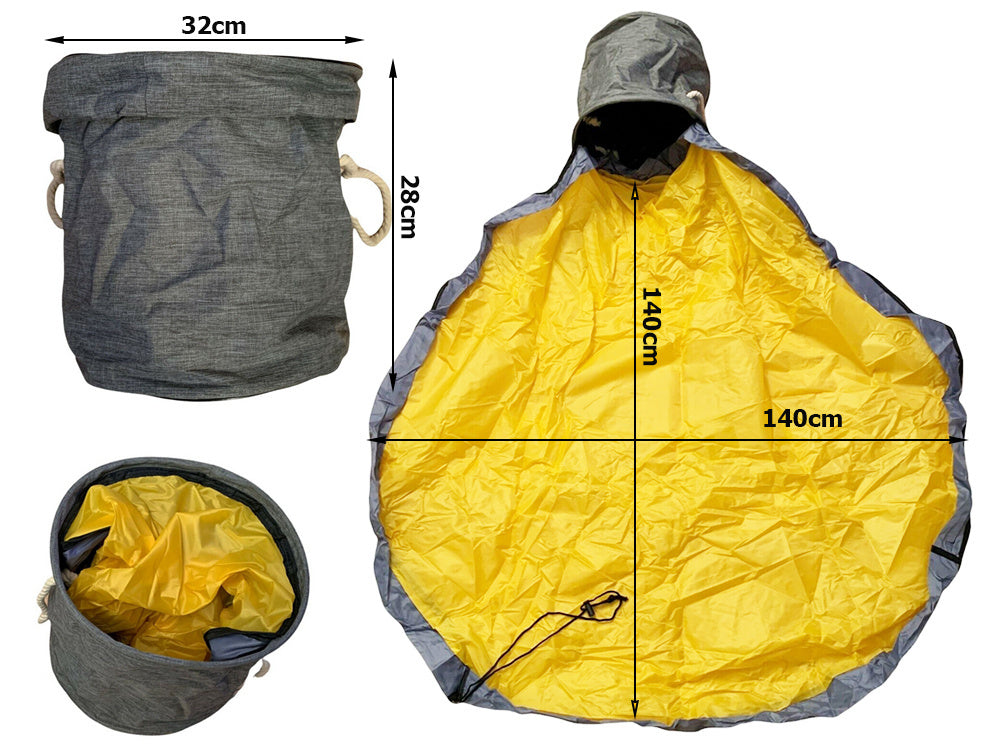 Žaislų dėžė blokeliai su kilimėliu, organizuojantis krepšys žaislų dėžė su dangčiu ir rankenomis