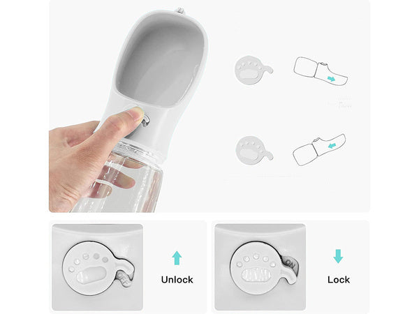 Vandens dubenėlis nešiojamam šuniui walking poison 380ml, Baltas, Szín, Fehér