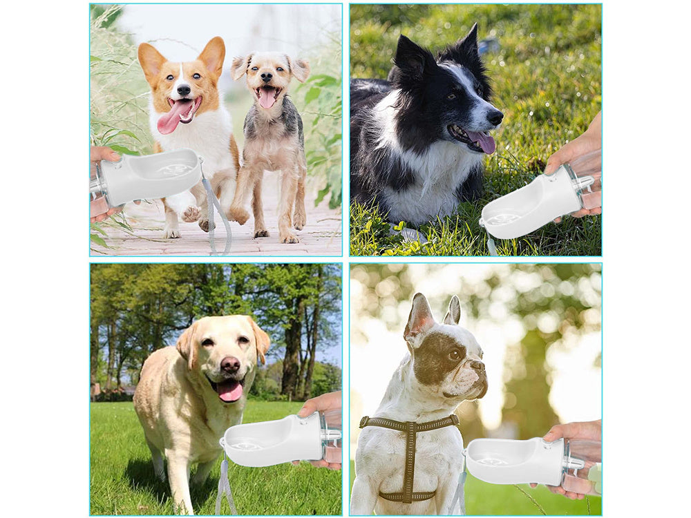 Vandens dubenėlis nešiojamam šuniui walking poison 380ml, Baltas, Szín, Fehér