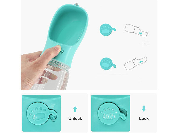 Vandens dubenėlis nešiojamam šuniui walking poison 380ml, Mėlyna, Szín, Kék