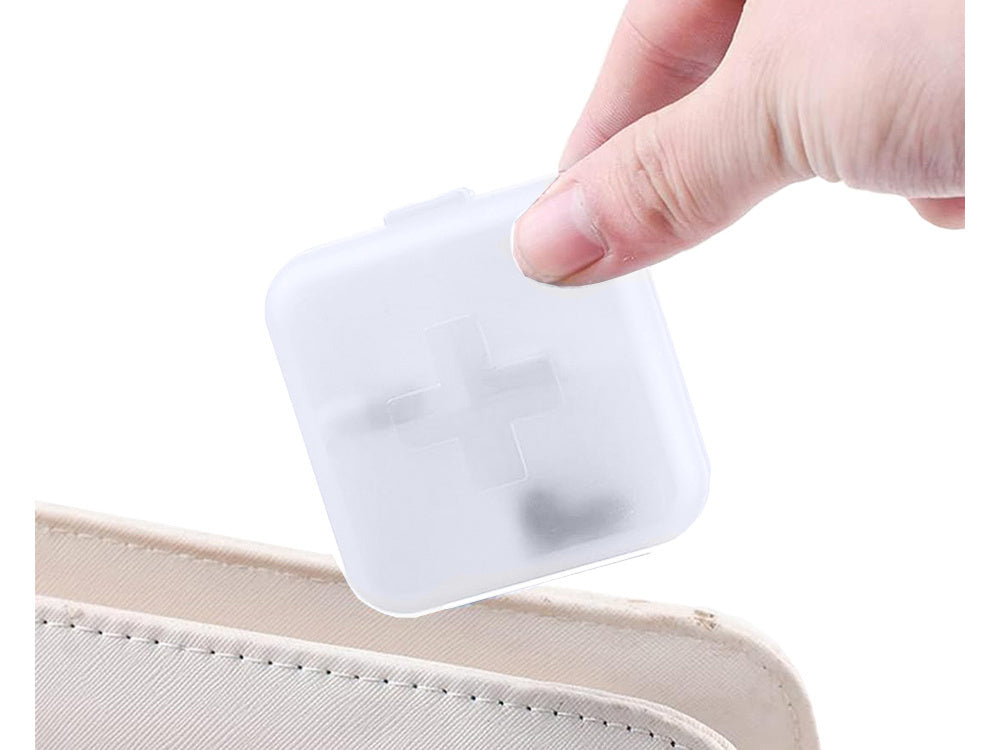Konteineris vaistų dėžutė papildai tabletės kelionės 4 skyriai, Baltas, Szín, Fehér