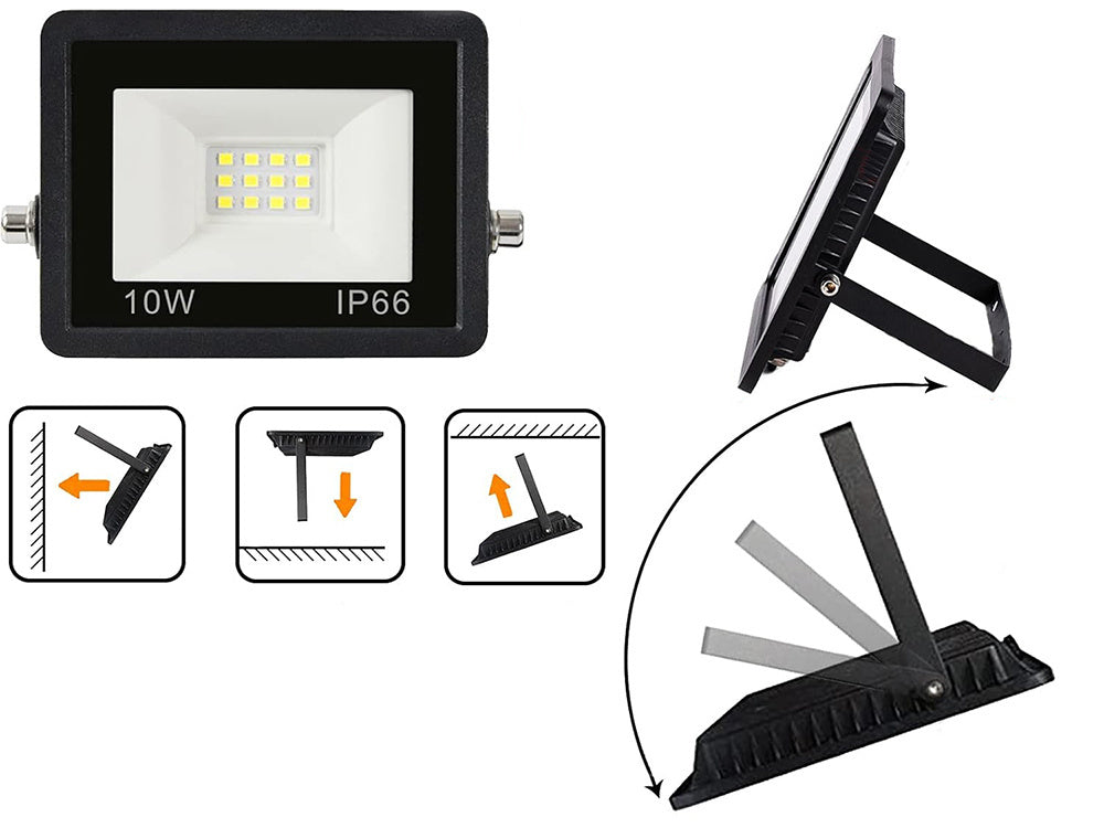 Prožektorius halogeninis prožektorius vedė 10w 6000k lauko vandeniui atsparus ip66