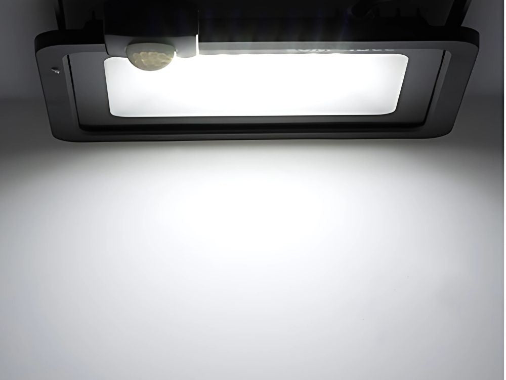 Halogeninis prožektorius led 30w 6000k su jutikliu nuo sutemų iki aušros ip66