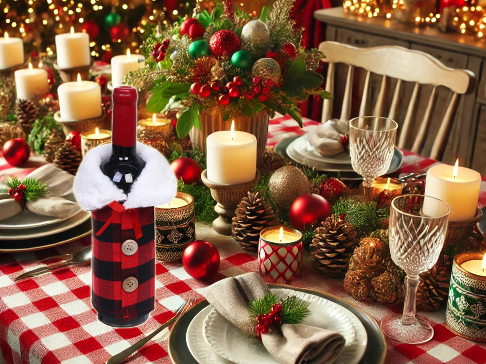 Kalėdinė butelio skrynelė kalėdinė dekoracija