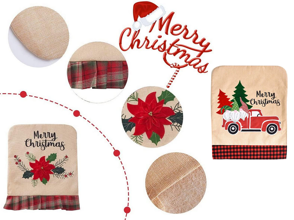 Kėdės atlošo užvalkalas kalėdinė dekoracija kalėdinė dekoracija dekoracija